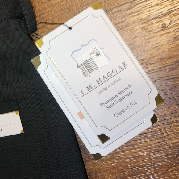 NWT J.M. Haggar Classic Fit Black Dress Pants Joe Men’s Trousers Size 42x29 - Picture 9 of 9
